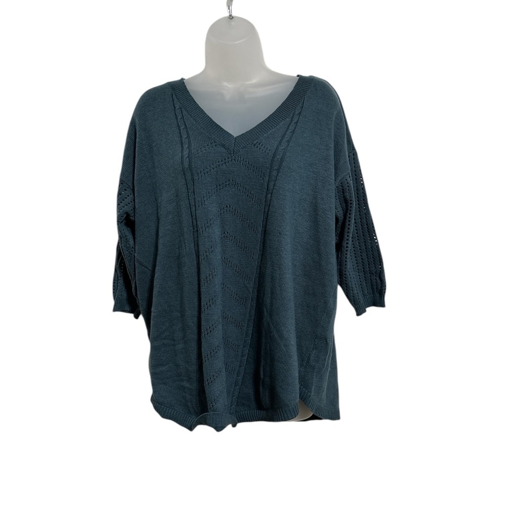 Torrid Teal V-Neck Sweater